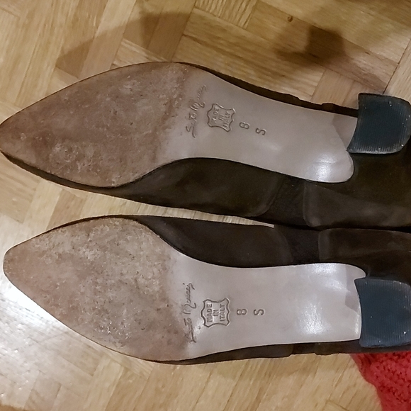 Vintage brown suede ankle boots - Picture 4 of 5